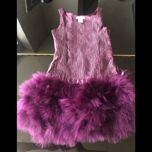 Elisa B beautiful couture dress with feathers